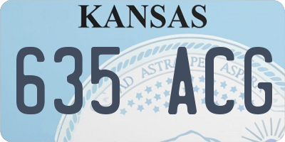 KS license plate 635ACG