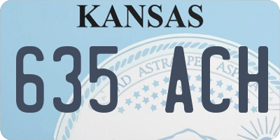 KS license plate 635ACH