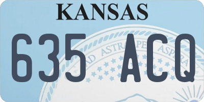 KS license plate 635ACQ