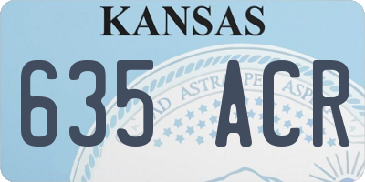 KS license plate 635ACR