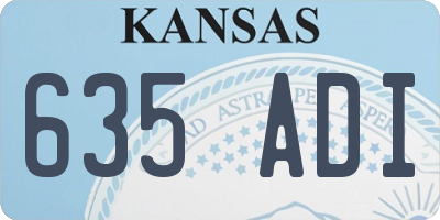 KS license plate 635ADI