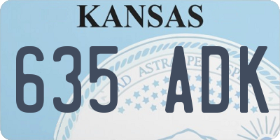 KS license plate 635ADK