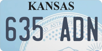 KS license plate 635ADN