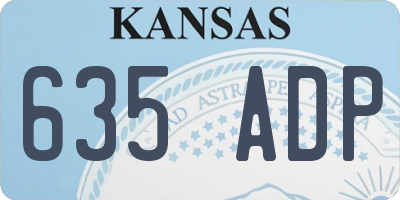 KS license plate 635ADP