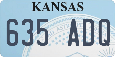 KS license plate 635ADQ