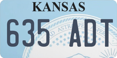 KS license plate 635ADT