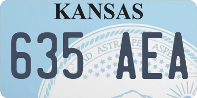 KS license plate 635AEA