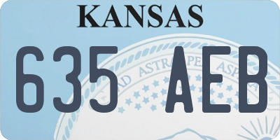 KS license plate 635AEB