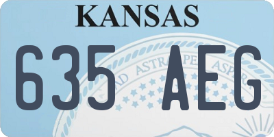 KS license plate 635AEG