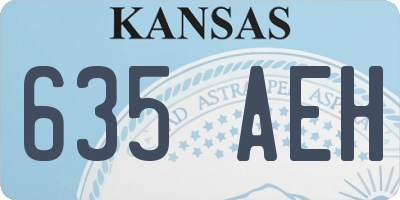 KS license plate 635AEH