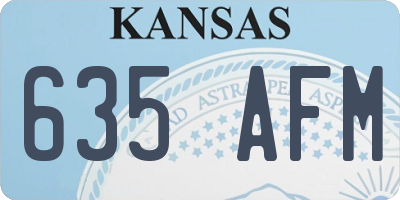 KS license plate 635AFM