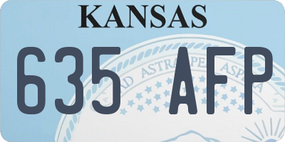 KS license plate 635AFP