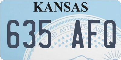 KS license plate 635AFQ
