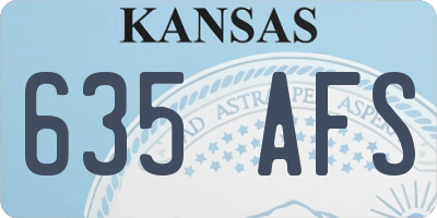 KS license plate 635AFS