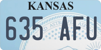 KS license plate 635AFU
