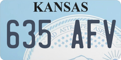 KS license plate 635AFV