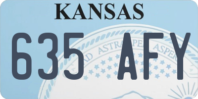 KS license plate 635AFY