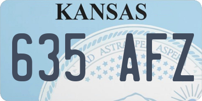 KS license plate 635AFZ