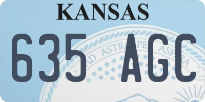KS license plate 635AGC