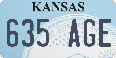 KS license plate 635AGE