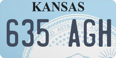 KS license plate 635AGH