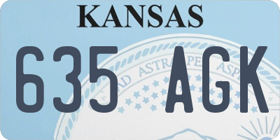KS license plate 635AGK