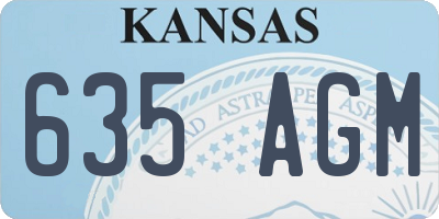 KS license plate 635AGM