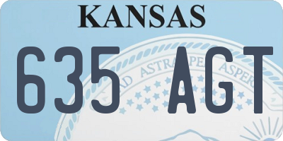 KS license plate 635AGT