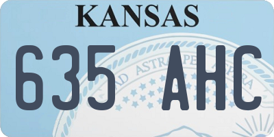 KS license plate 635AHC