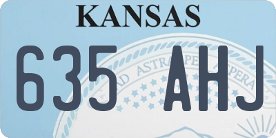 KS license plate 635AHJ