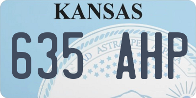 KS license plate 635AHP