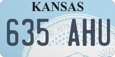 KS license plate 635AHU