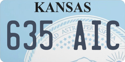 KS license plate 635AIC