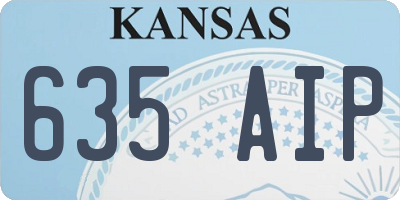 KS license plate 635AIP