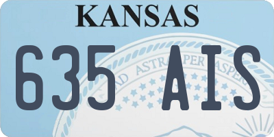 KS license plate 635AIS