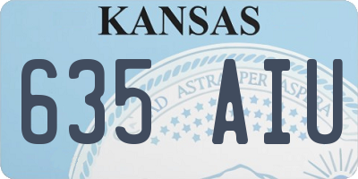 KS license plate 635AIU