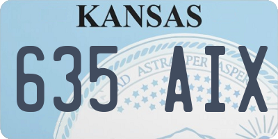 KS license plate 635AIX