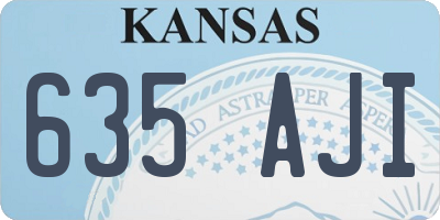 KS license plate 635AJI