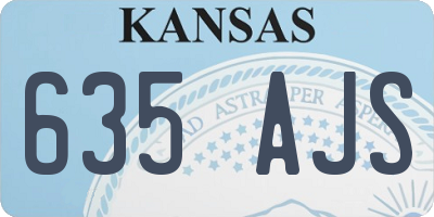 KS license plate 635AJS