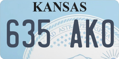 KS license plate 635AKO