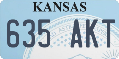 KS license plate 635AKT