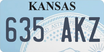 KS license plate 635AKZ