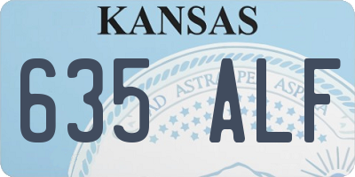 KS license plate 635ALF