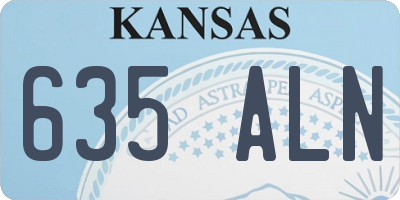KS license plate 635ALN