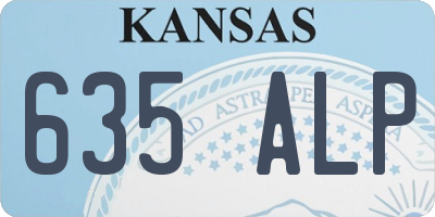 KS license plate 635ALP