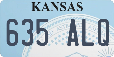 KS license plate 635ALQ