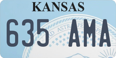 KS license plate 635AMA