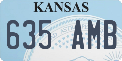 KS license plate 635AMB