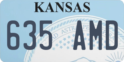 KS license plate 635AMD