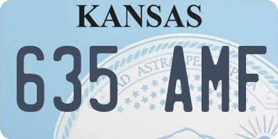 KS license plate 635AMF
